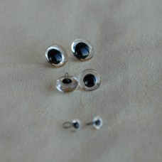 36-105 - Скляні очі для тедді, для розпису НА ПРОВОЛОЦІ - 5 мм