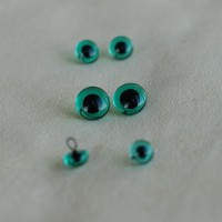 B-10 - Скляні очі для тедді, бірюзові - 5 мм B-10 - Скляні очі для тедді, бірюзові - 5 мм