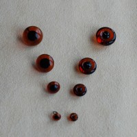 B-03 - Скляні очі для тедді, темно-коричневі - 5 мм B-03 - Скляні очі для тедді, темно-коричневі - 5 мм